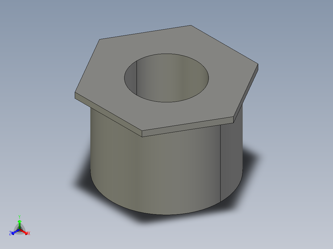 船舶管路系统SeaCor_ReducerBushing_SxSPIG_37J137249_2in x 1in主视图