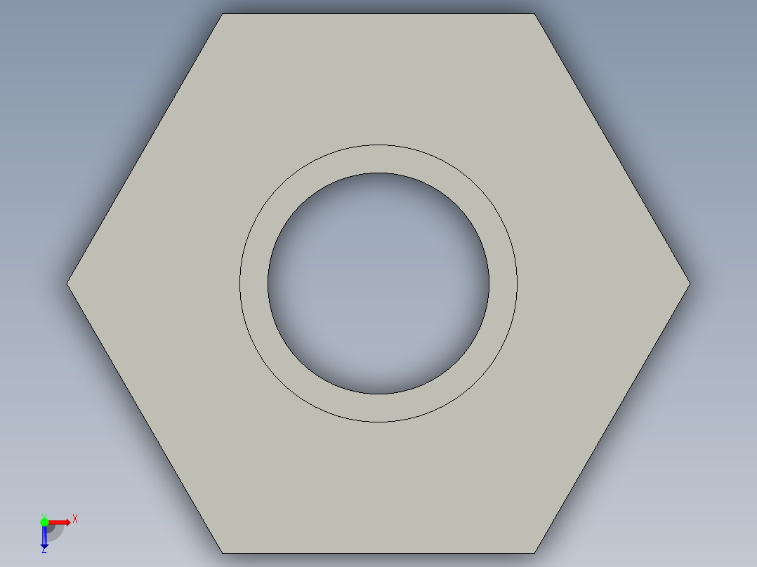 船舶管路系统SeaCor_ReducerBushing_SxSPIG_37J137249_2in x 1in俯视图