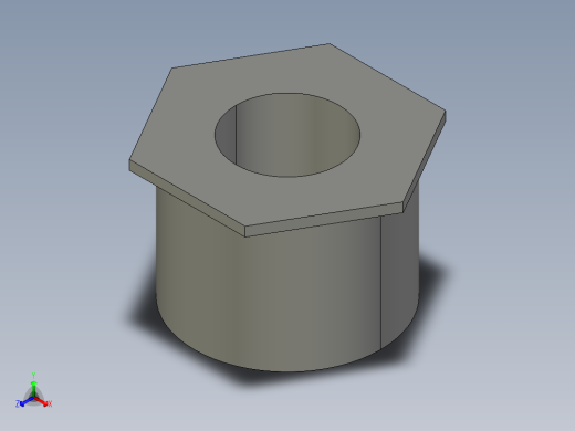 船舶管路系统SeaCor_ReducerBushing_SxSPIG_37J137249_2in x 1in正等轴测缩略图