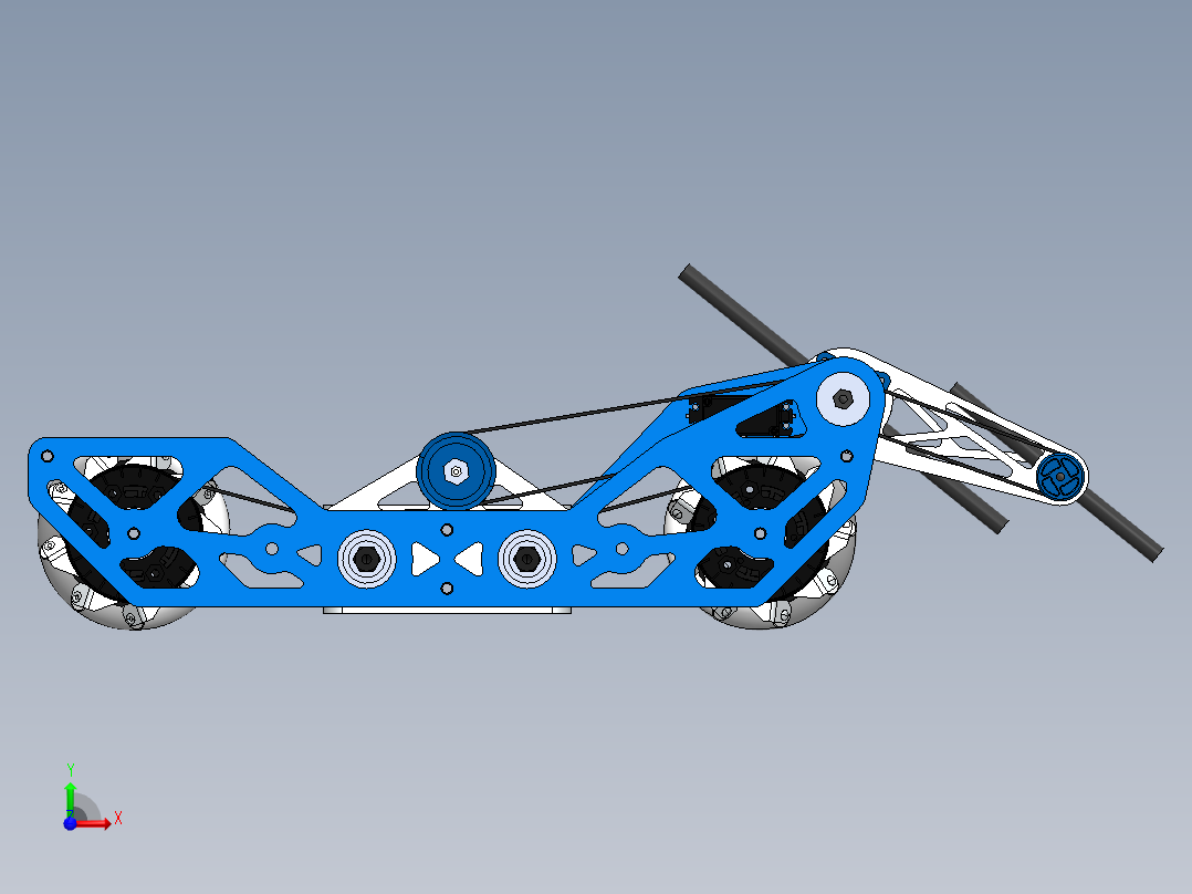 35号图--麦克纳姆轮底盘结构2 STP.zip前视图