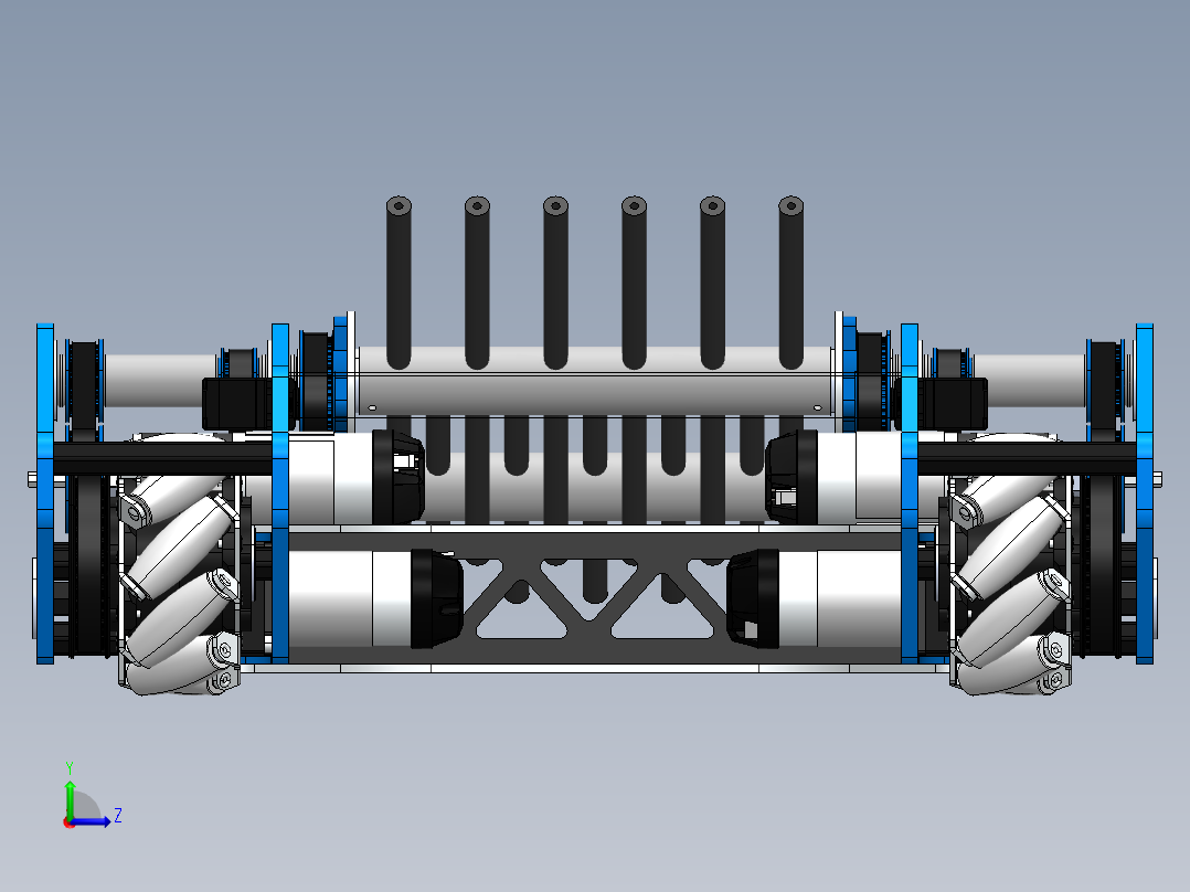 35号图--麦克纳姆轮底盘结构2 STP.zip左视图
