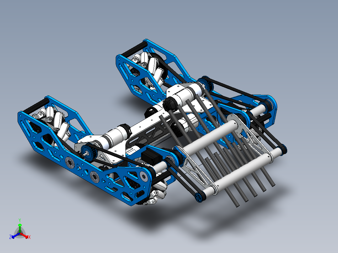 35号图--麦克纳姆轮底盘结构2 STP.zip正等轴测图