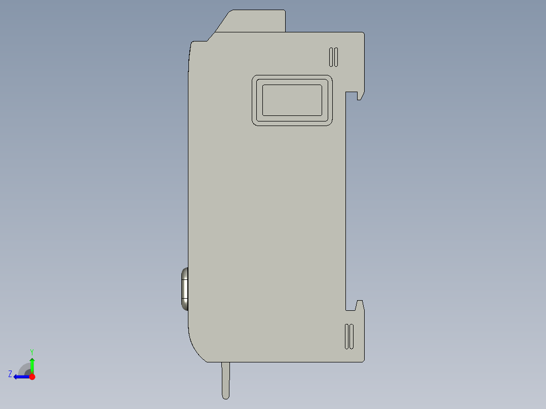 基恩士FS-T0_kc图纸模型右视图