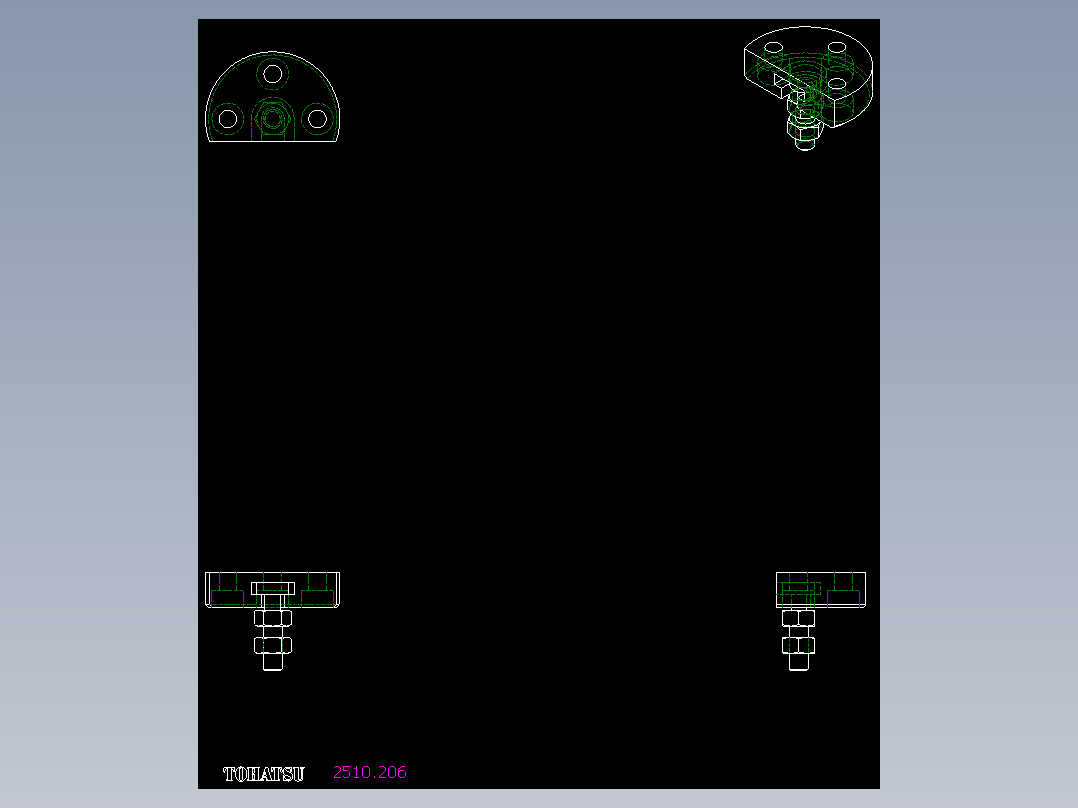 快速聯結器(B)2510-2D多系列多零件图纸模型