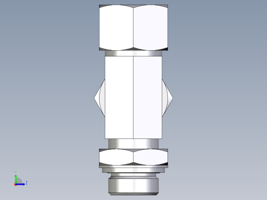 卡套式工业通用硬管接头EO_Adjustable_locknut_run_tee_LEE20ZSRCF左视缩略图