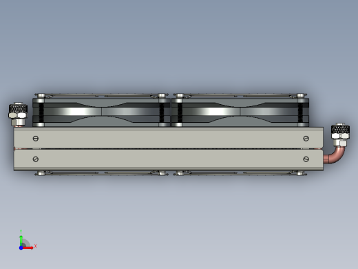 散热水箱模型前视缩略图