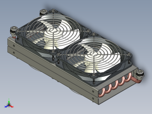 散热水箱模型正等轴测缩略图