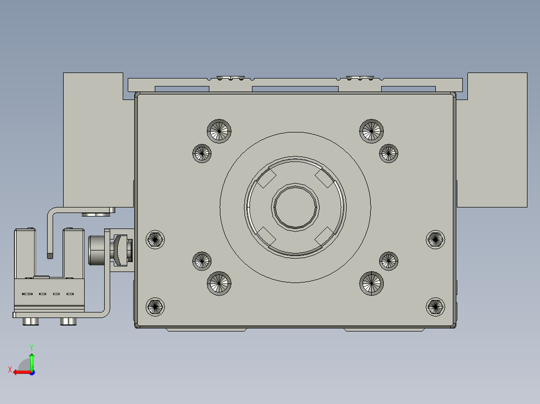直线模组LHK60C-200A1-F0CS2设计图纸后视图