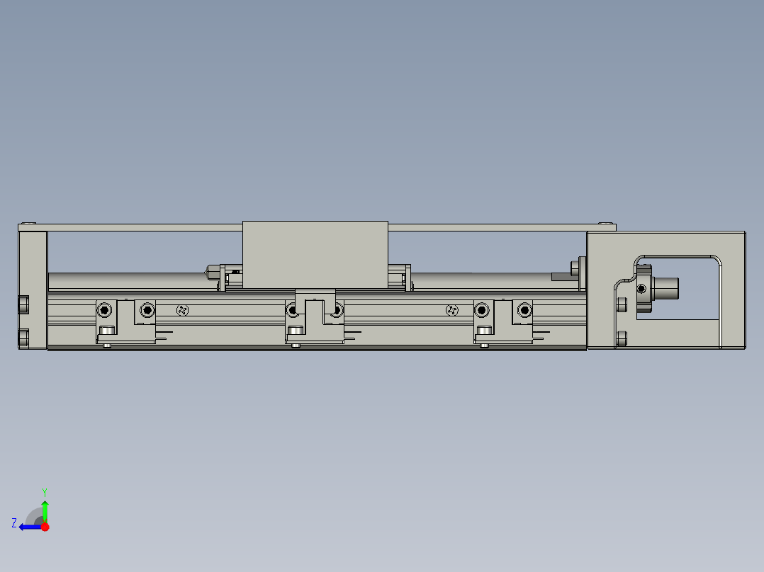 直线模组LHK60C-200A1-F0CS2设计图纸右视图
