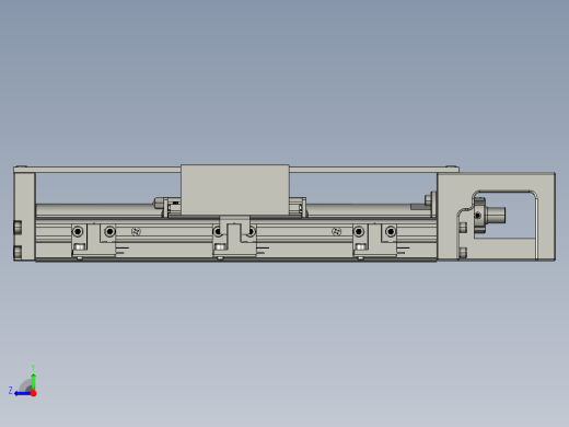 直线模组LHK60C-200A1-F0CS2设计图纸右视缩略图