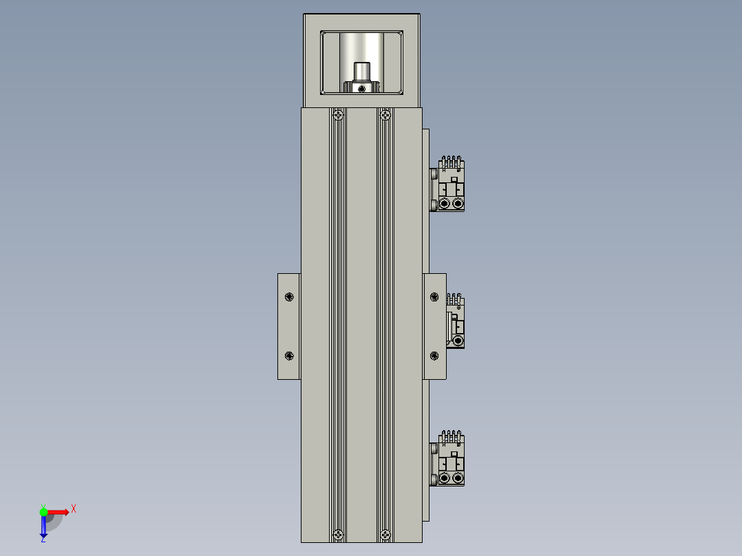 直线模组LHK60C-200A1-F0CS2设计图纸俯视图