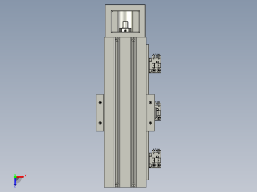 直线模组LHK60C-200A1-F0CS2设计图纸俯视缩略图
