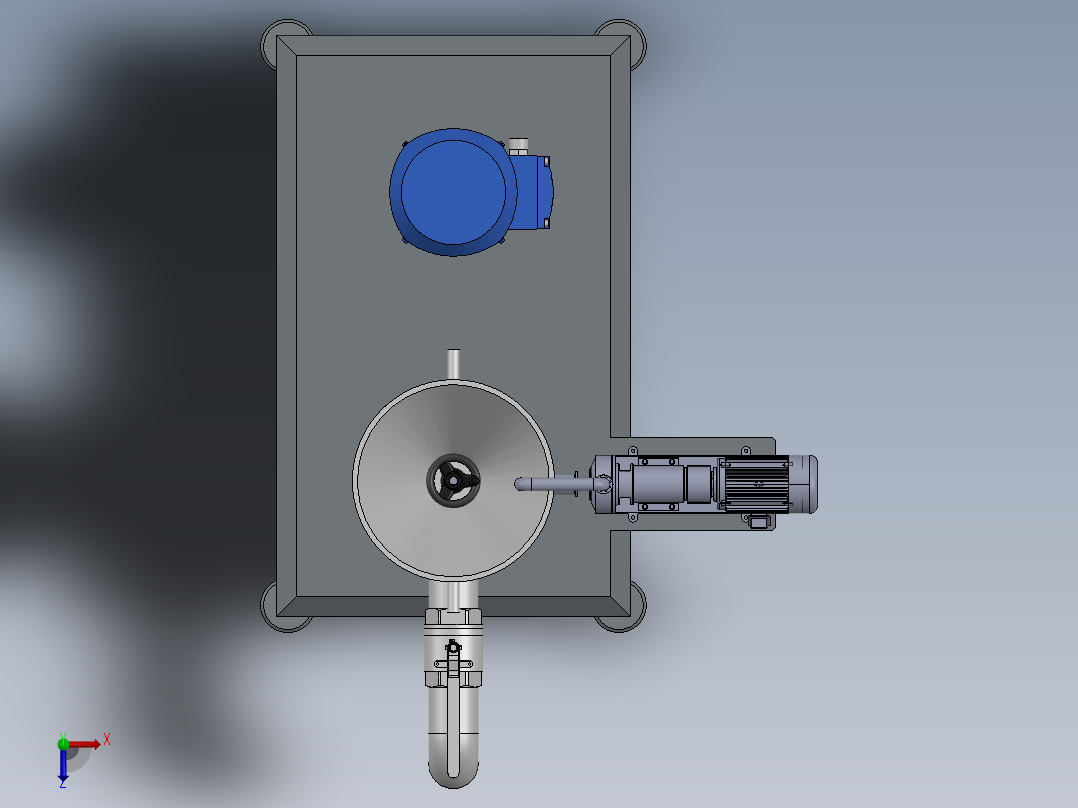 胶体磨sw18可编辑俯视图