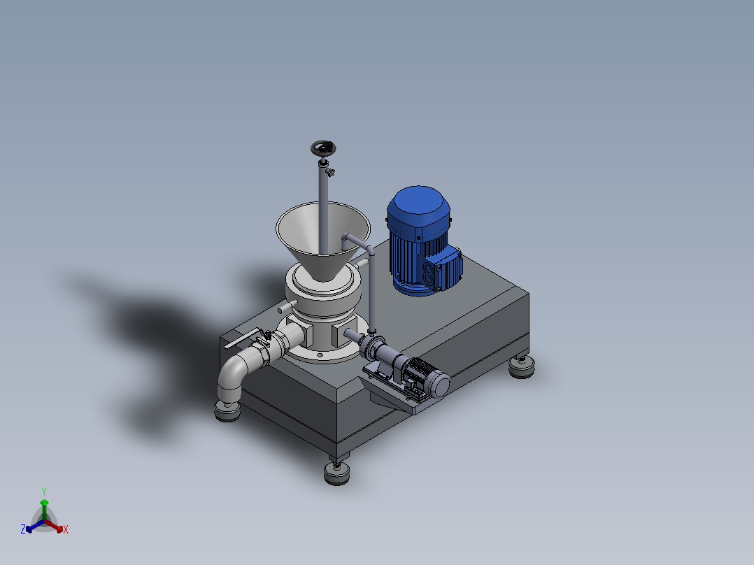 胶体磨sw18可编辑正等轴测图