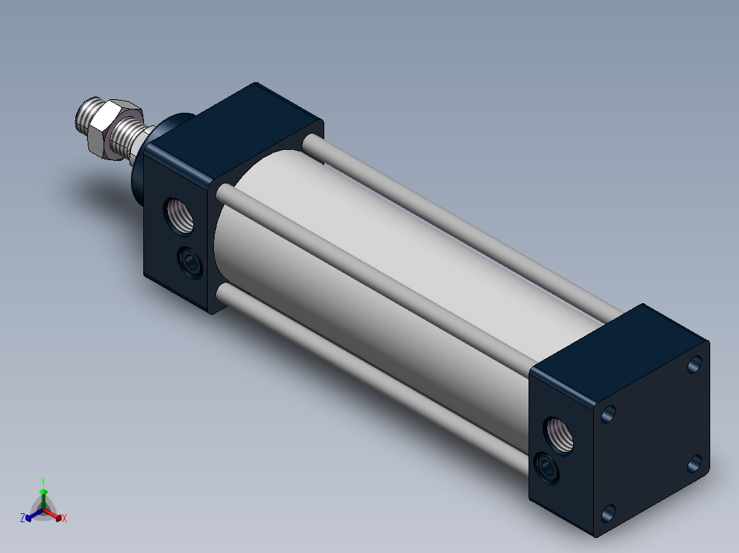 标准气缸SC40X25到SC40X1000,21个正等轴测图