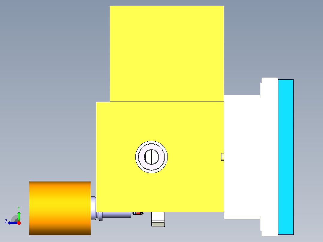 四轴电脑外壳铣外形治具模型右视图