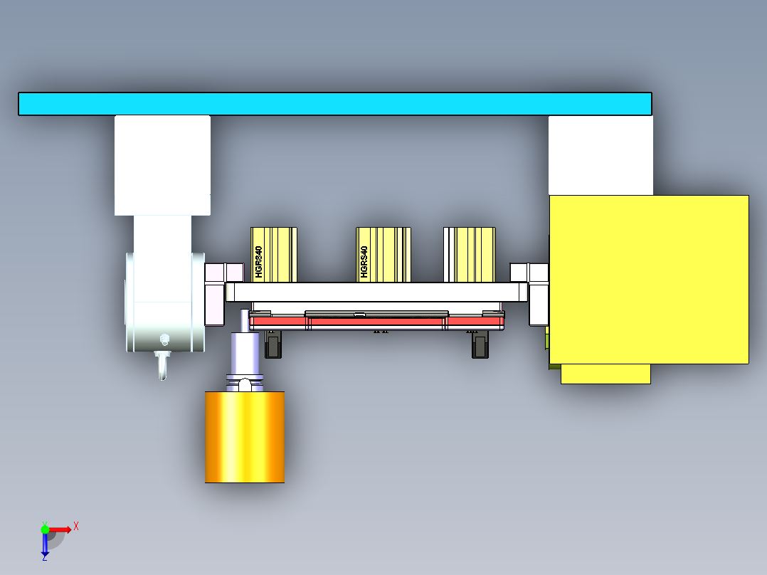 四轴电脑外壳铣外形治具模型俯视图