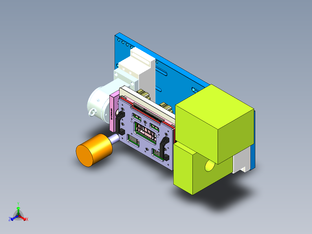 四轴电脑外壳铣外形治具模型正等轴测图