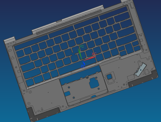 四轴电脑外壳铣外形治具模型