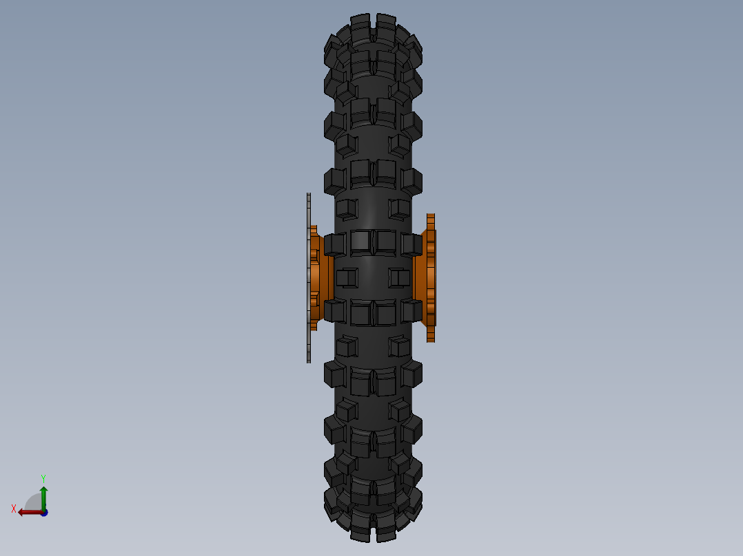 轮胎、车轮、轮毂(180)后视图