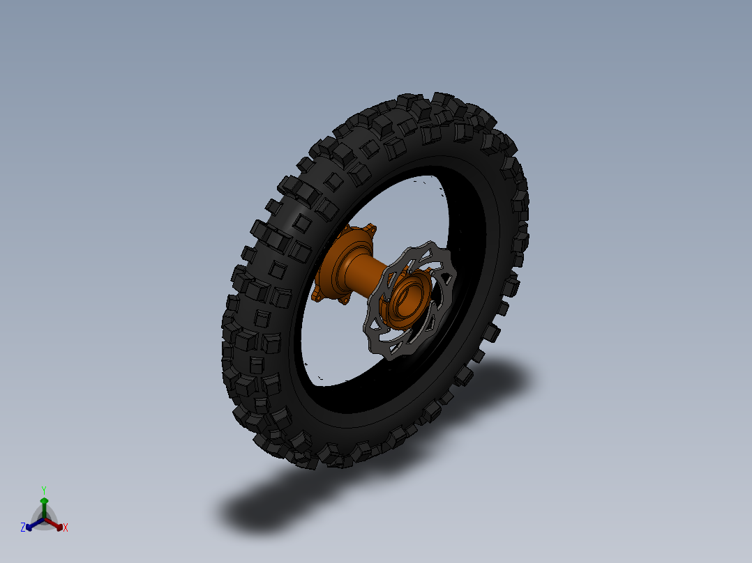 轮胎、车轮、轮毂(180)正等轴测图