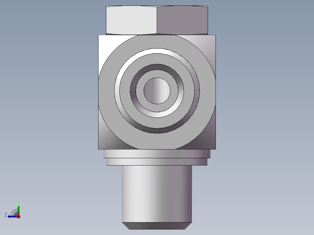 高压铰接式90度接头、1DI-16-B04右视图