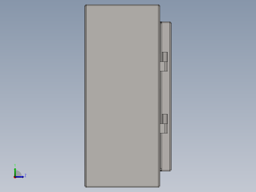电气面板盒左视图
