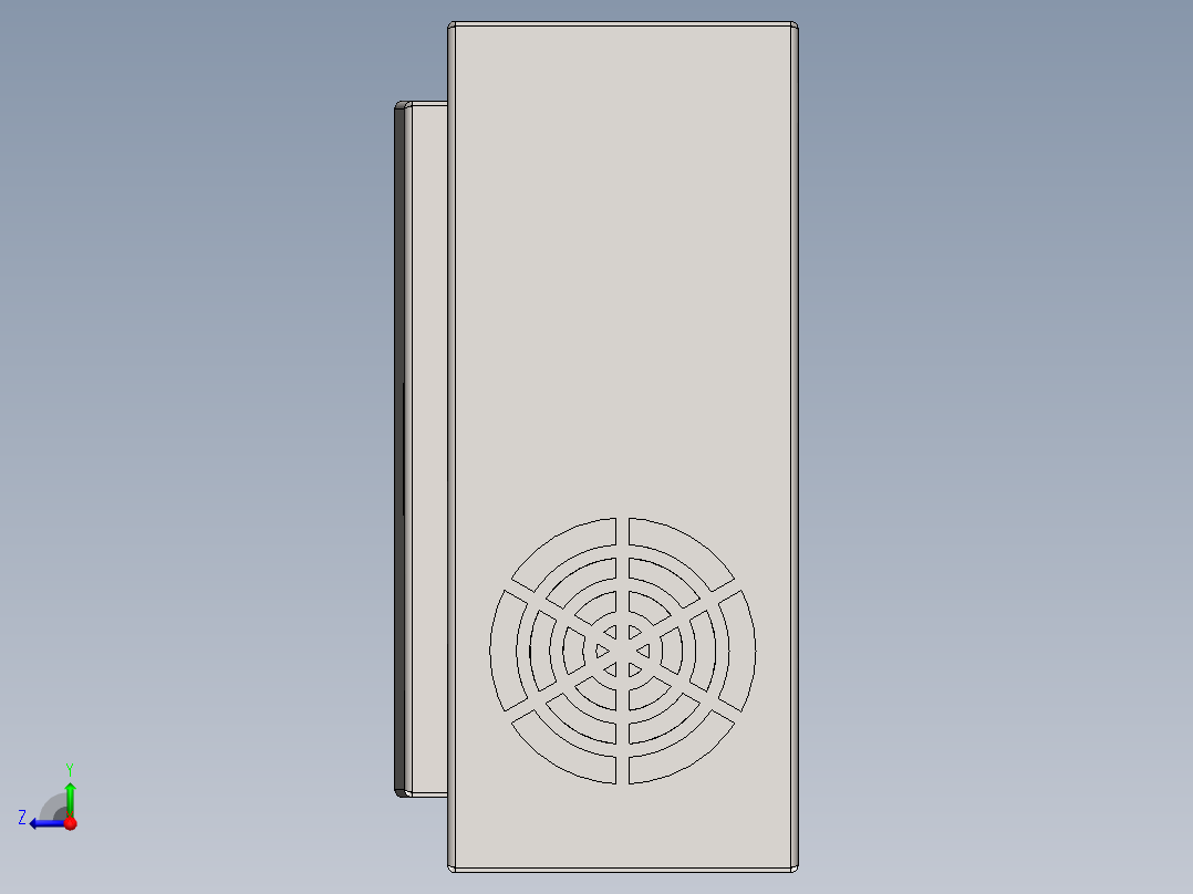 电气面板盒右视图