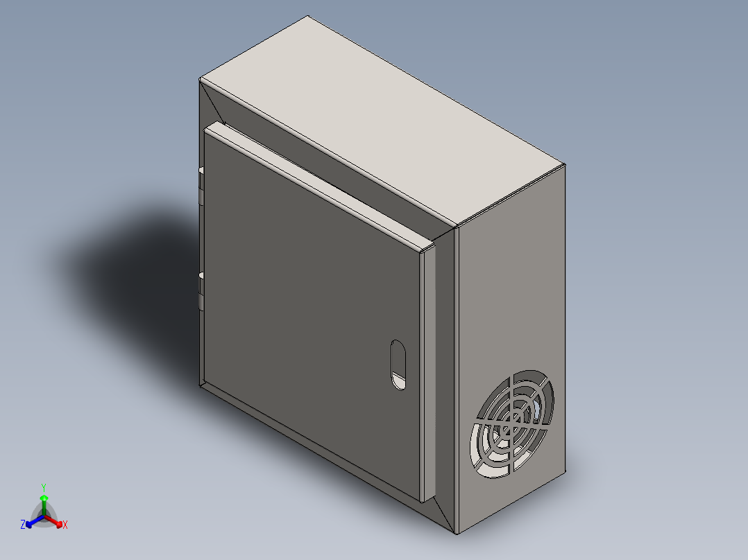 电气面板盒正等轴测图