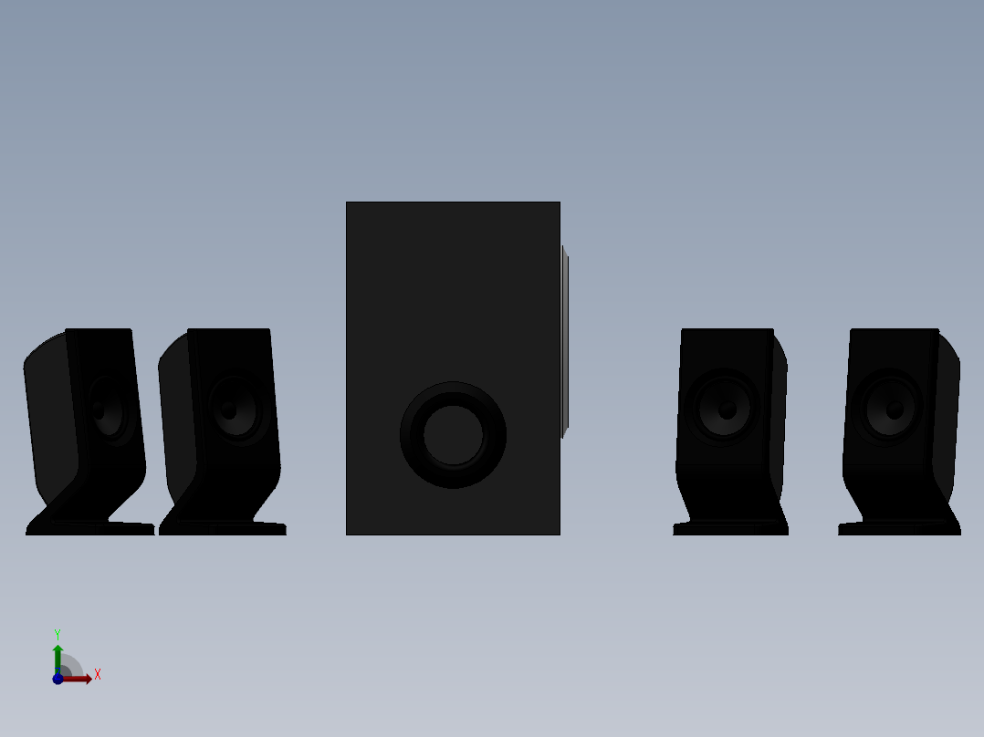 创意低音炮前视图