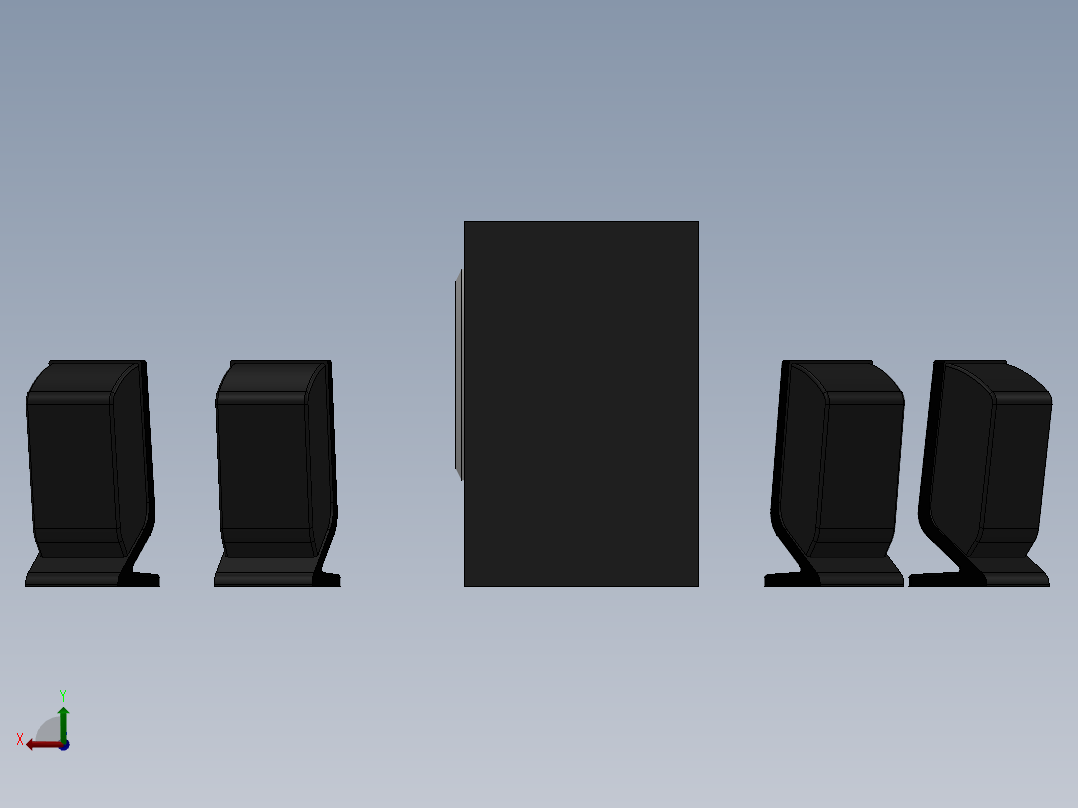 创意低音炮后视图