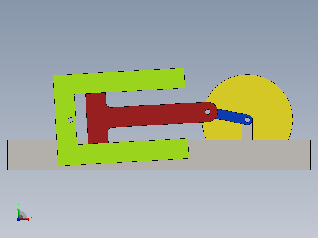 蒸汽机机构前视图