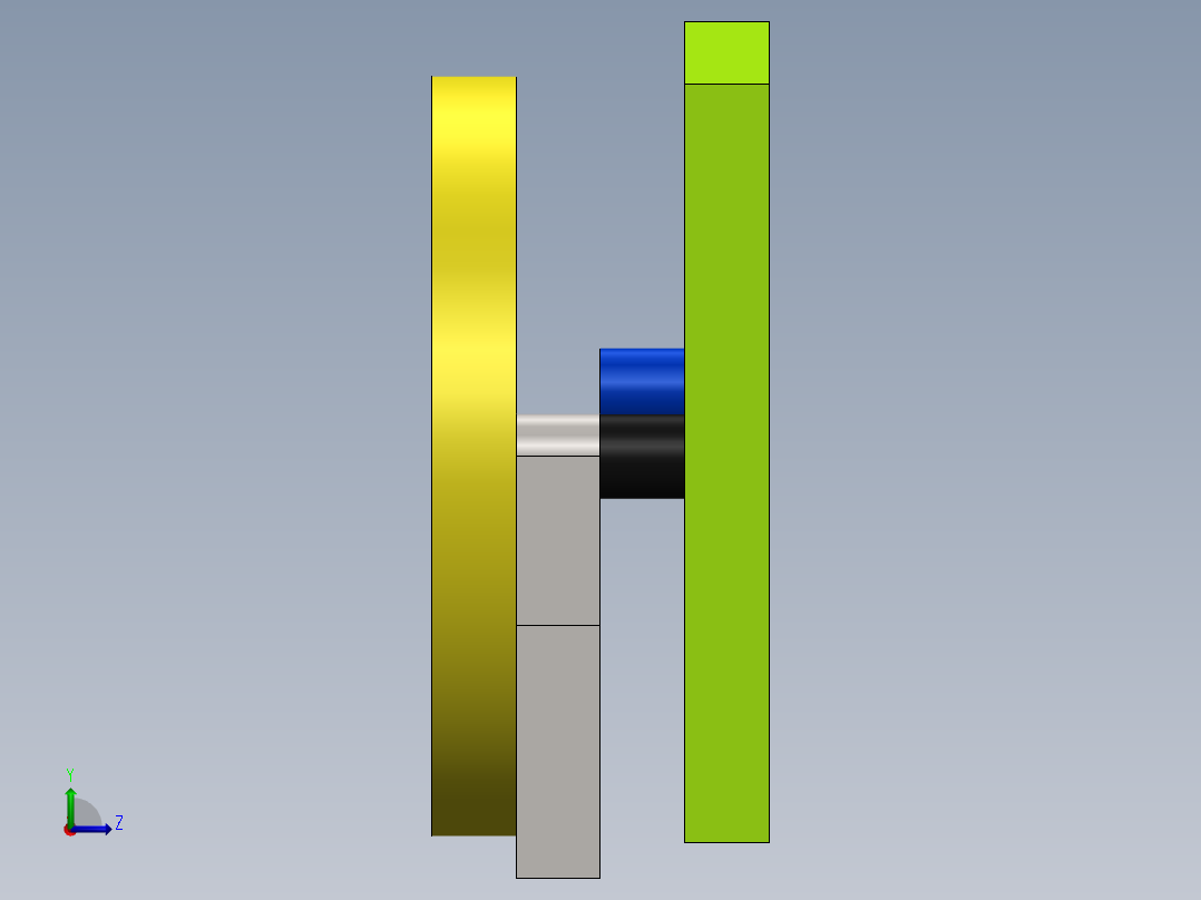 蒸汽机机构左视图