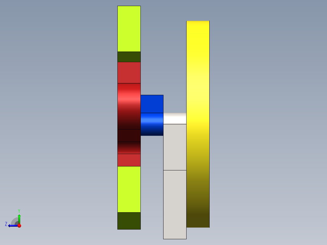 蒸汽机机构右视图