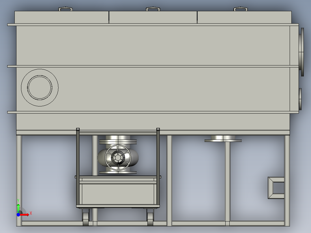 电镀设备中的电镀池前视图