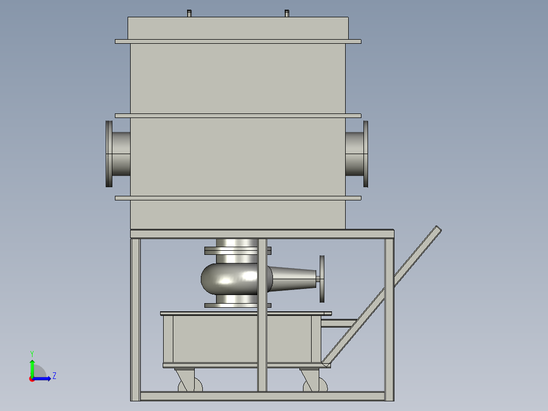 电镀设备中的电镀池左视图