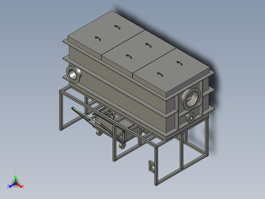 电镀设备中的电镀池正等轴测图