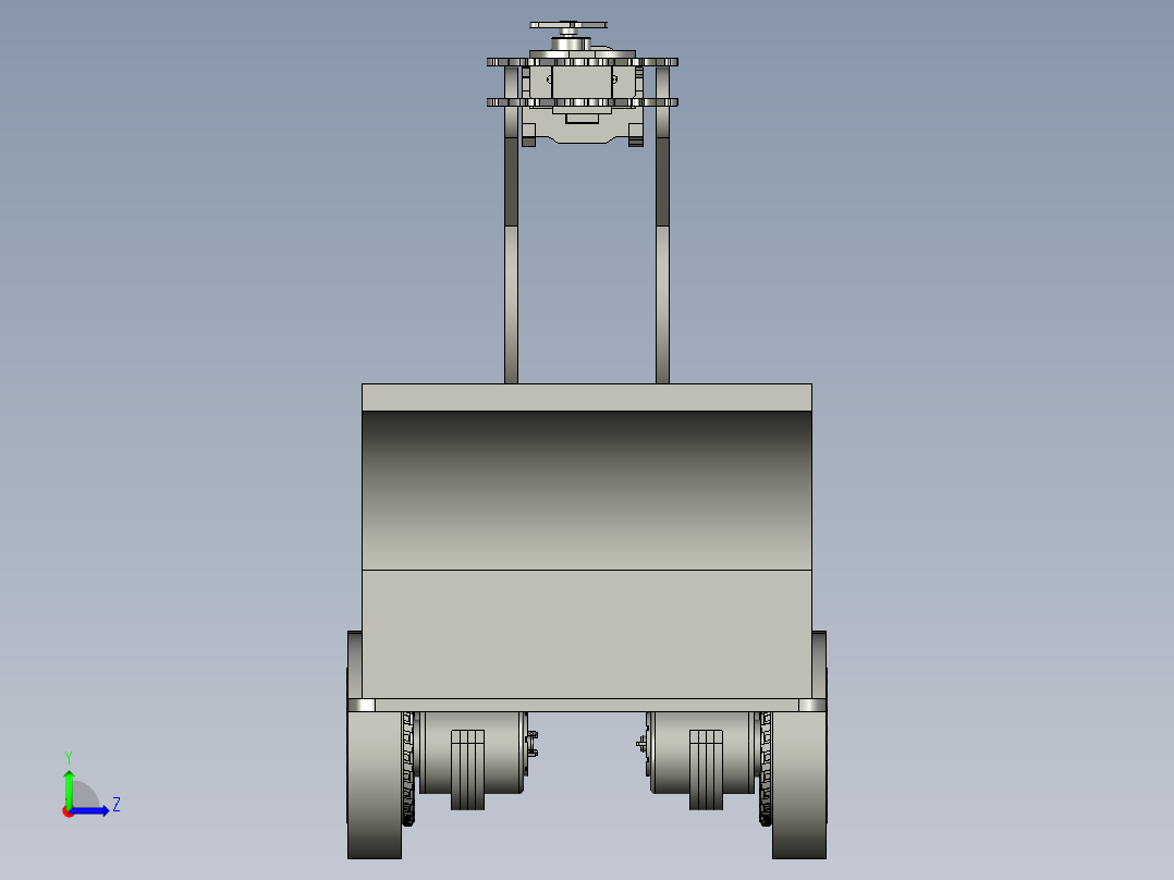 履带行走抓取机器人左视图