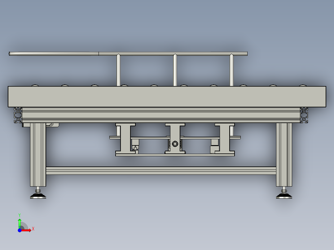 充电接口检测自动化设备设计-assy-前段滚筒线-V1前视图