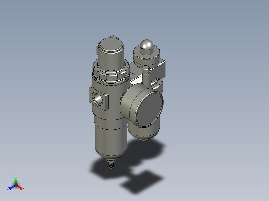 AFC20001二联件正等轴测图