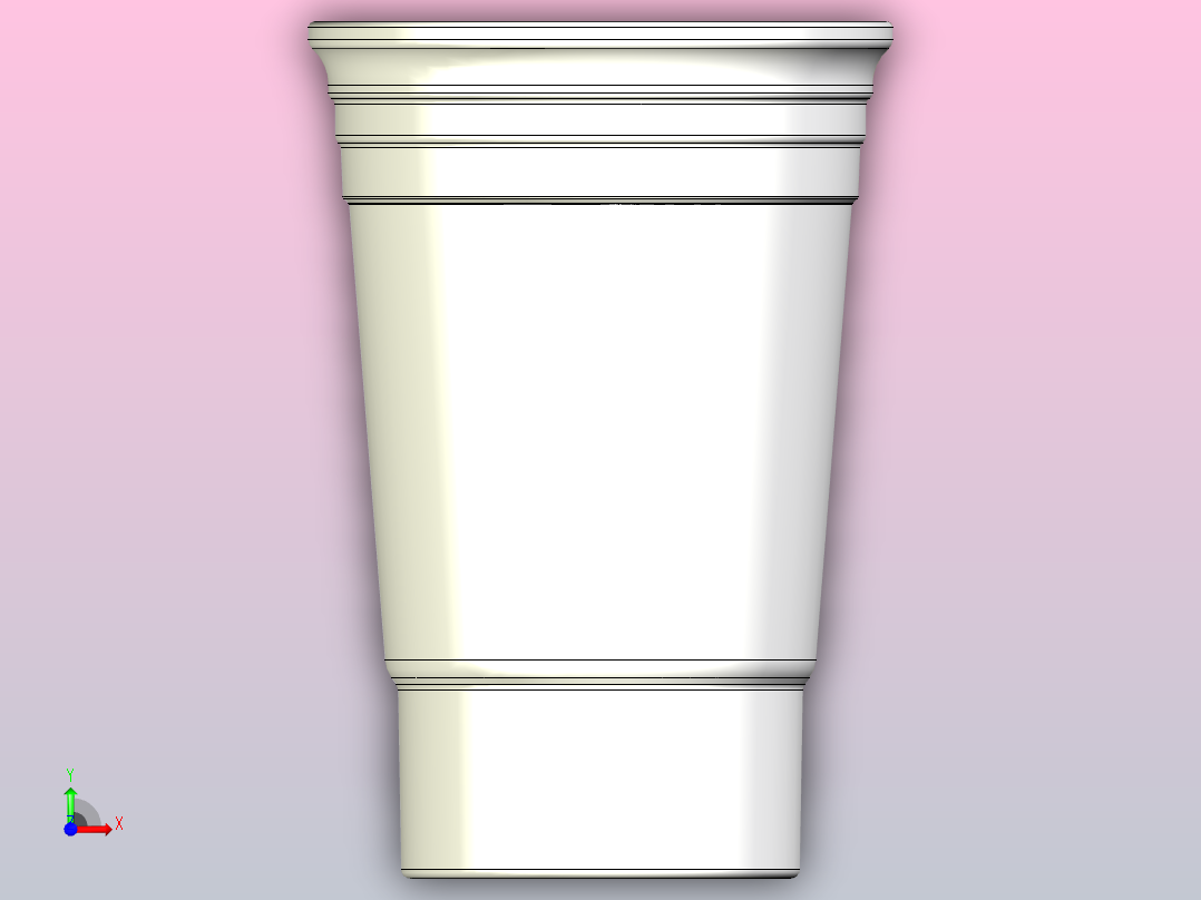 红色独饮啤酒杯前视图