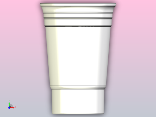 红色独饮啤酒杯前视缩略图