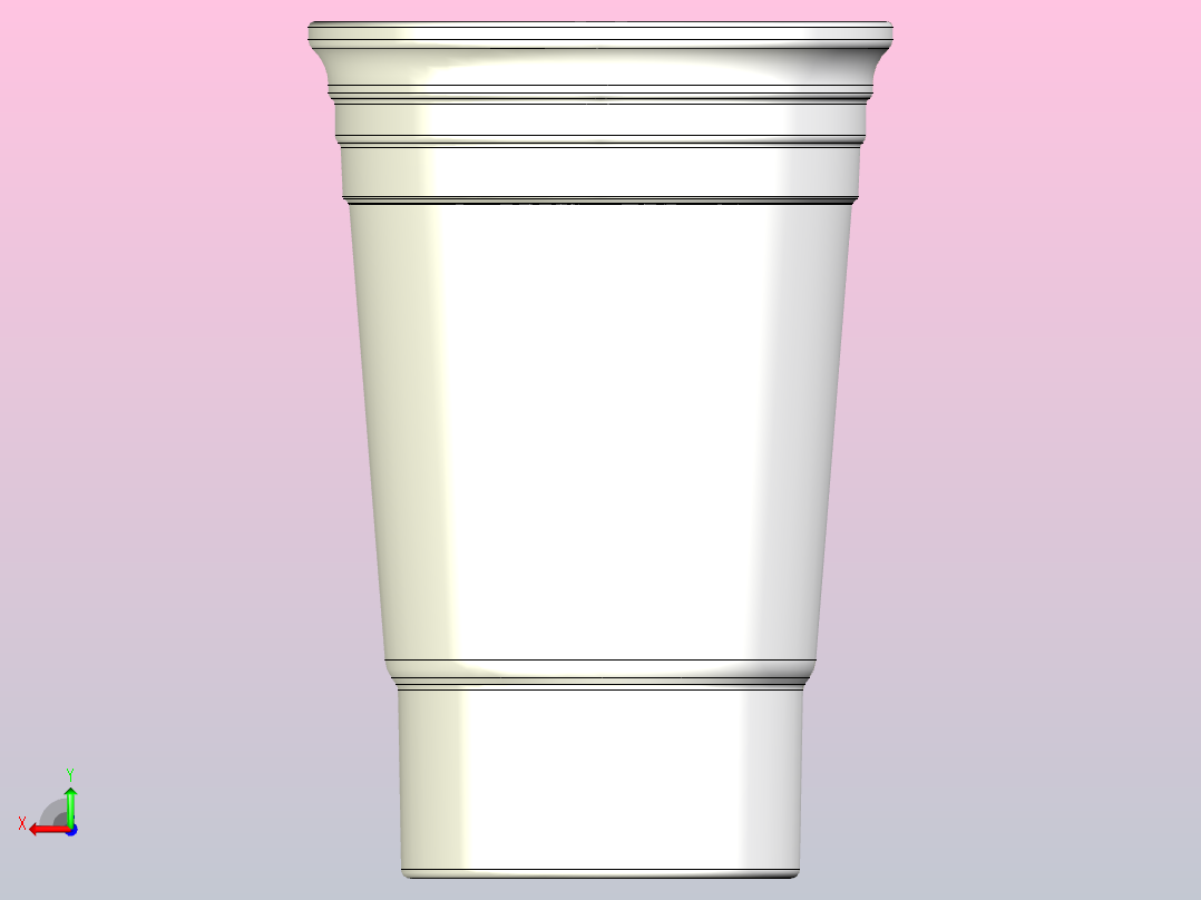 红色独饮啤酒杯后视图