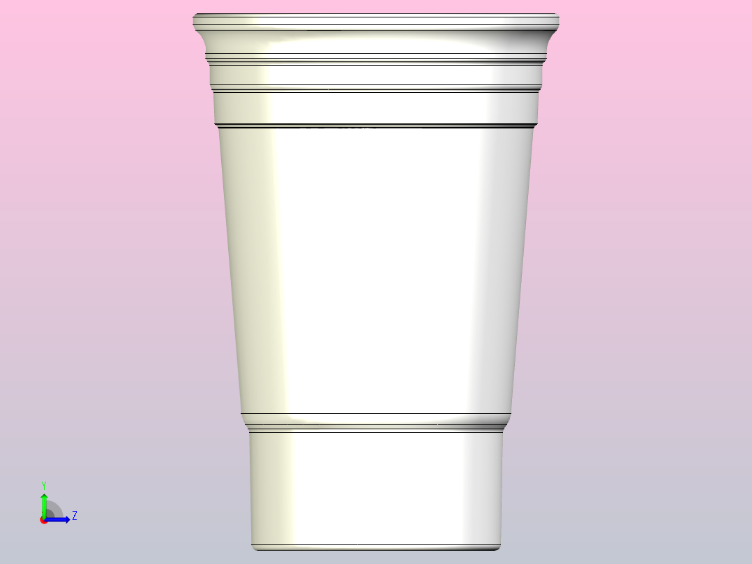 红色独饮啤酒杯左视图