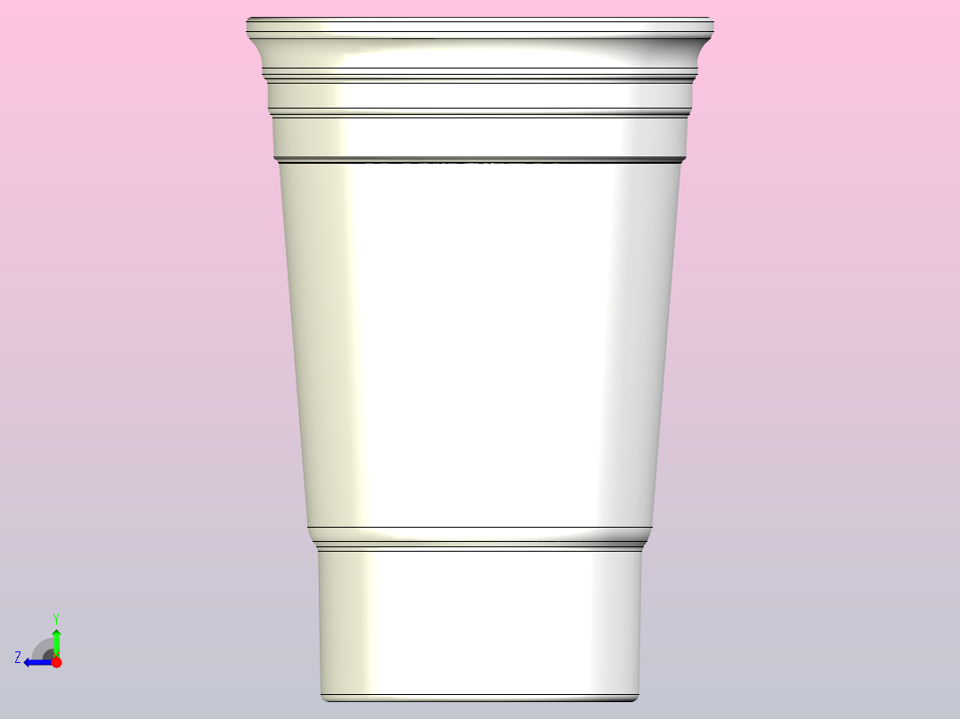 红色独饮啤酒杯右视图