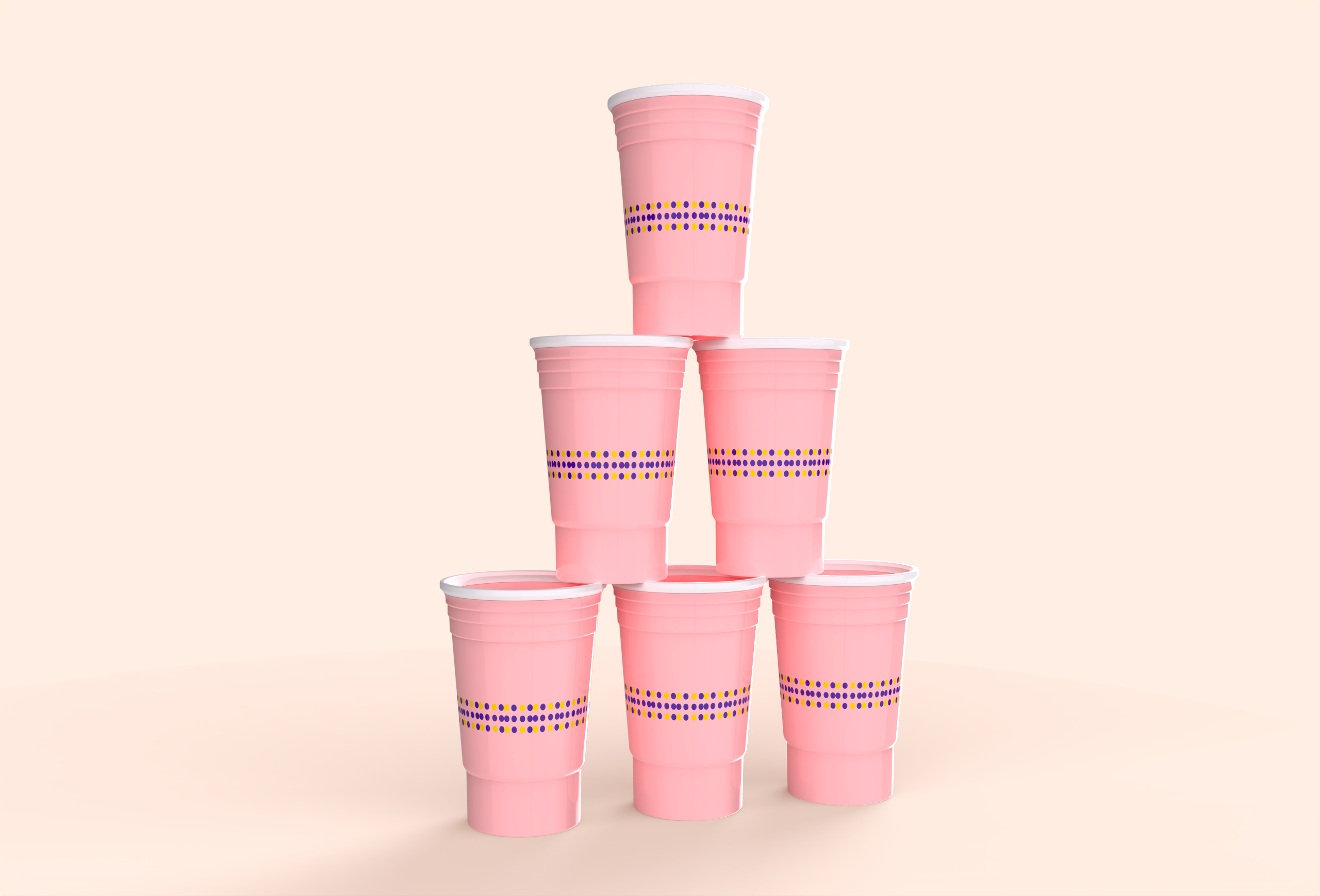 红色独饮啤酒杯