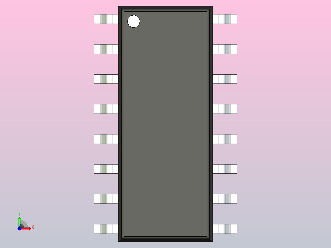 106x SOIC 封装（小外形集成电路）SOIC127P600X165-16N前视图
