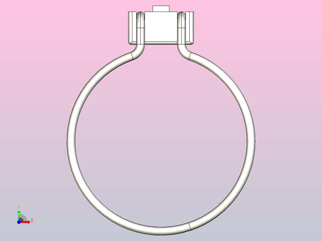 固定夹8系列D80 黑色前视图