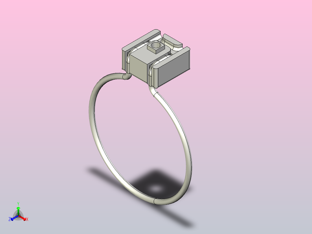 固定夹8系列D80 黑色正等轴测图