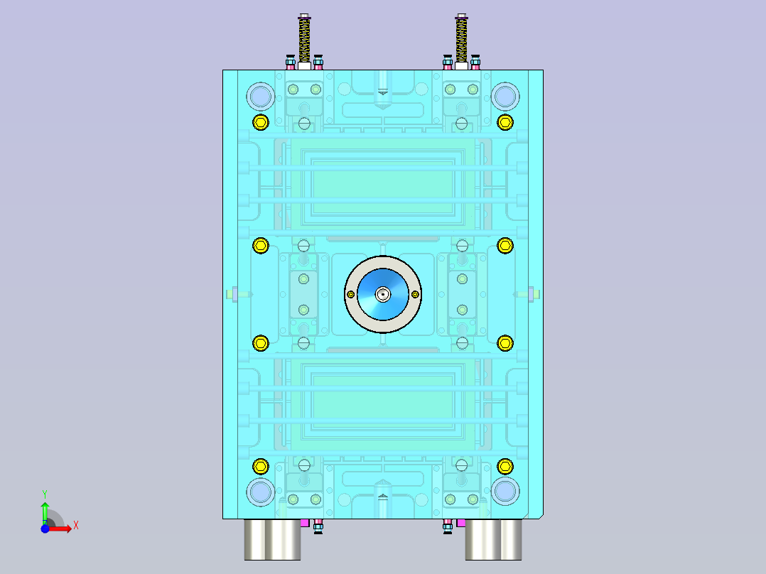 柜子侧面模具设计前视图